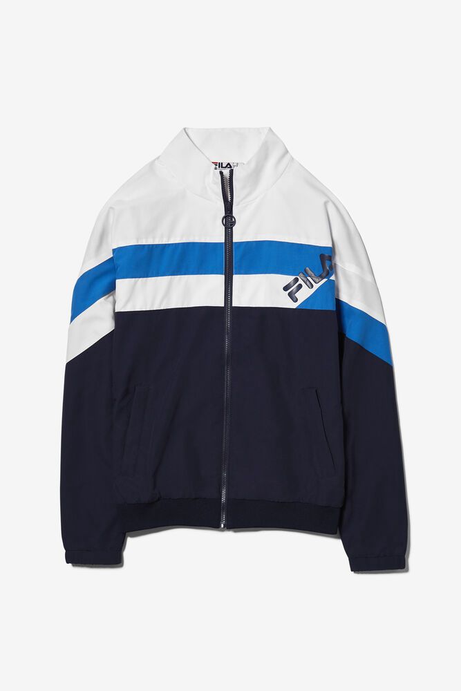 Fila Slade Track Navy Jacket Mens - NZ 14370-KMGY